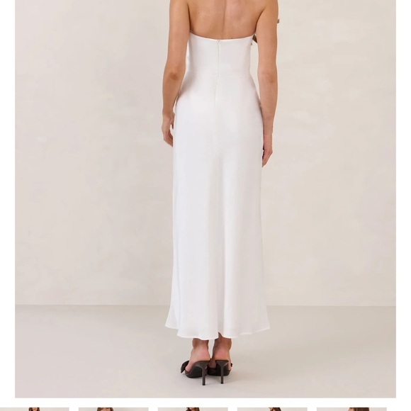 Park & Fifth Strapless Brodie White Dress - Picture 3 of 8